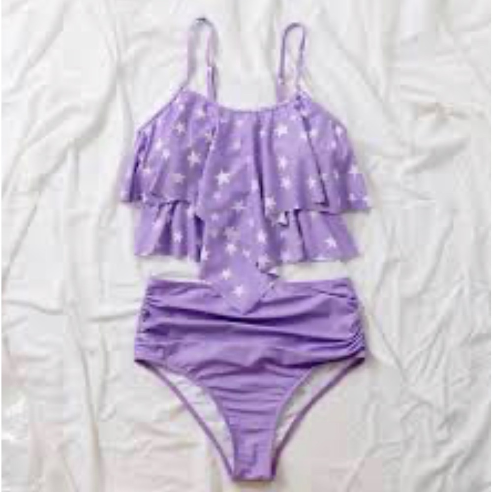 “Shein” 2 Piece Ruffle Swimsuit XL